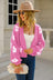 Floral Open Front Fuzzy Cardigan king-general-store-5710.myshopify.com