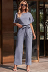 Full Size Tie Waist Straight Leg Jumpsuit king-general-store-5710.myshopify.com