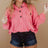 Plus Size Collared Neck Half Button Top king-general-store-5710.myshopify.com