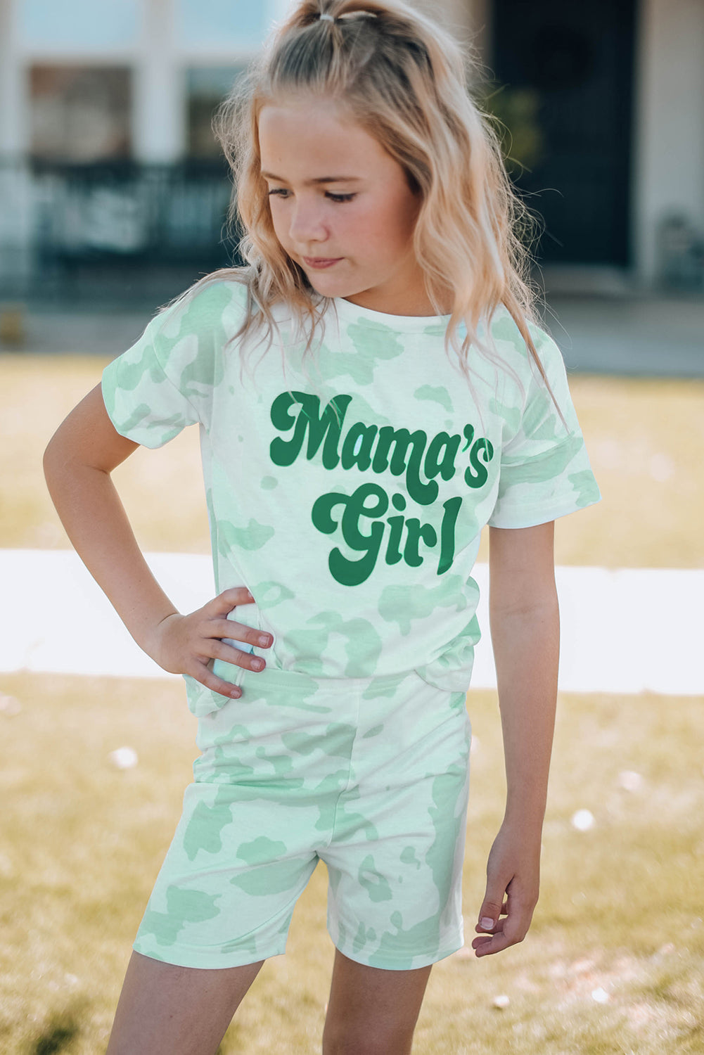 Girls Printed Letter Graphic Lounge Set king-general-store-5710.myshopify.com