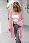 Herringbone Pattern Open Front Longline Fuzzy Cardigan king-general-store-5710.myshopify.com