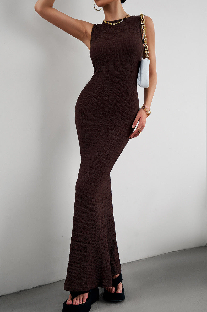 Round Neck Sleeveless Maxi Fishtail Dress king-general-store-5710.myshopify.com