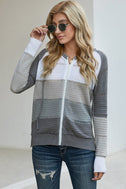 Zip-Up Raglan Sleeve Openwork Hooded Cardigan king-general-store-5710.myshopify.com