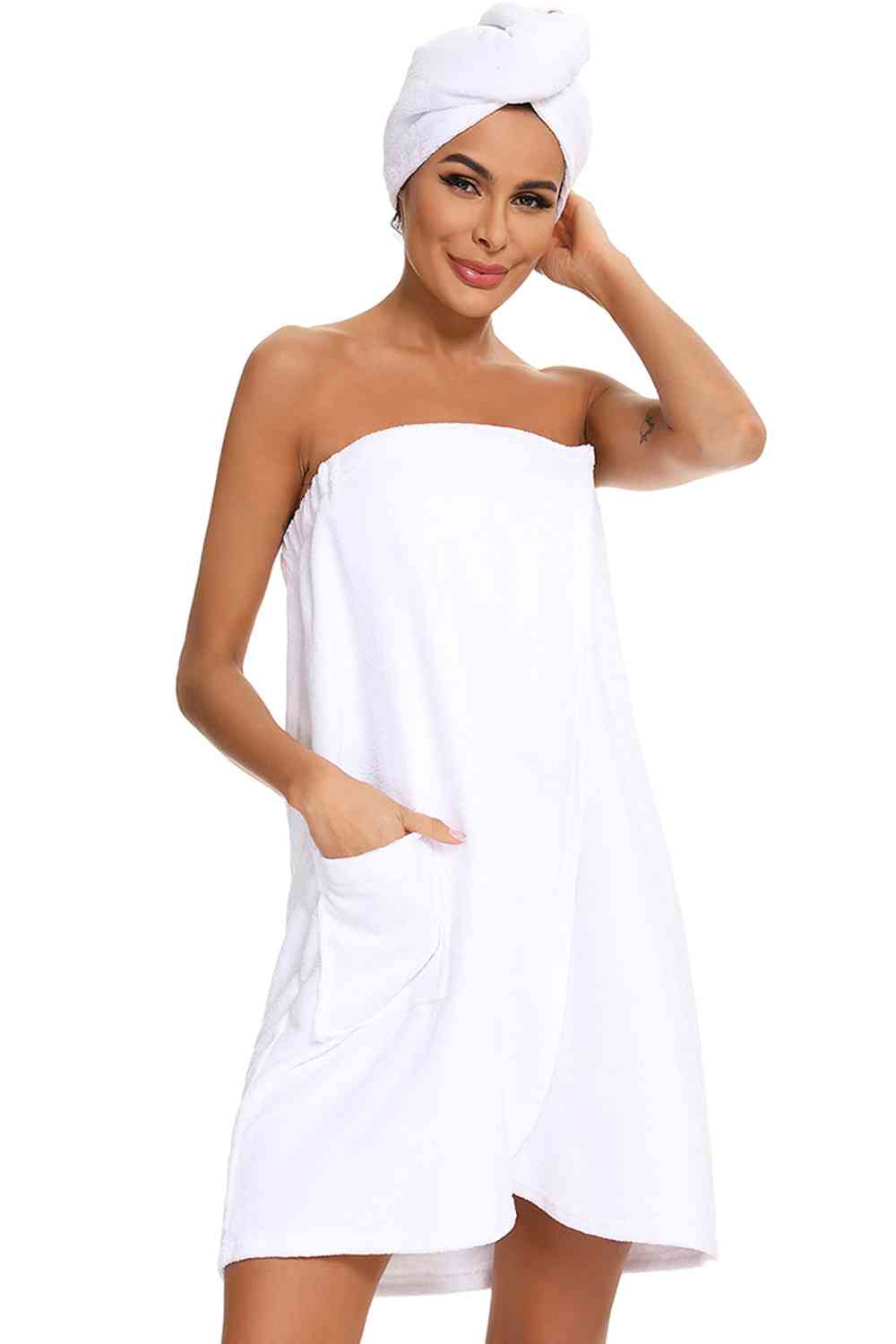 Strapless Robe with pocket king-general-store-5710.myshopify.com