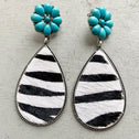 Turquoise Flower Teardrop Earrings king-general-store-5710.myshopify.com