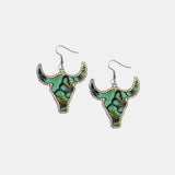 Rhinestone Trim Alloy Bull Earrings king-general-store-5710.myshopify.com