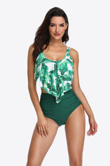 Two-Tone Ruffled Two-Piece Swimsuit king-general-store-5710.myshopify.com