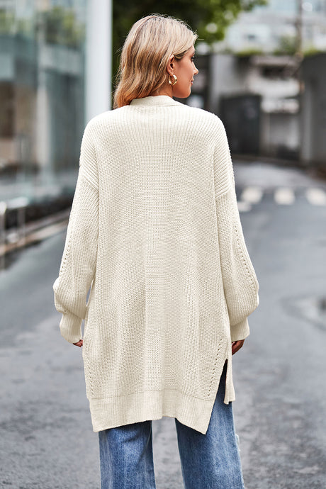 Open Front Dropped Shoulder Longline Cardigan king-general-store-5710.myshopify.com