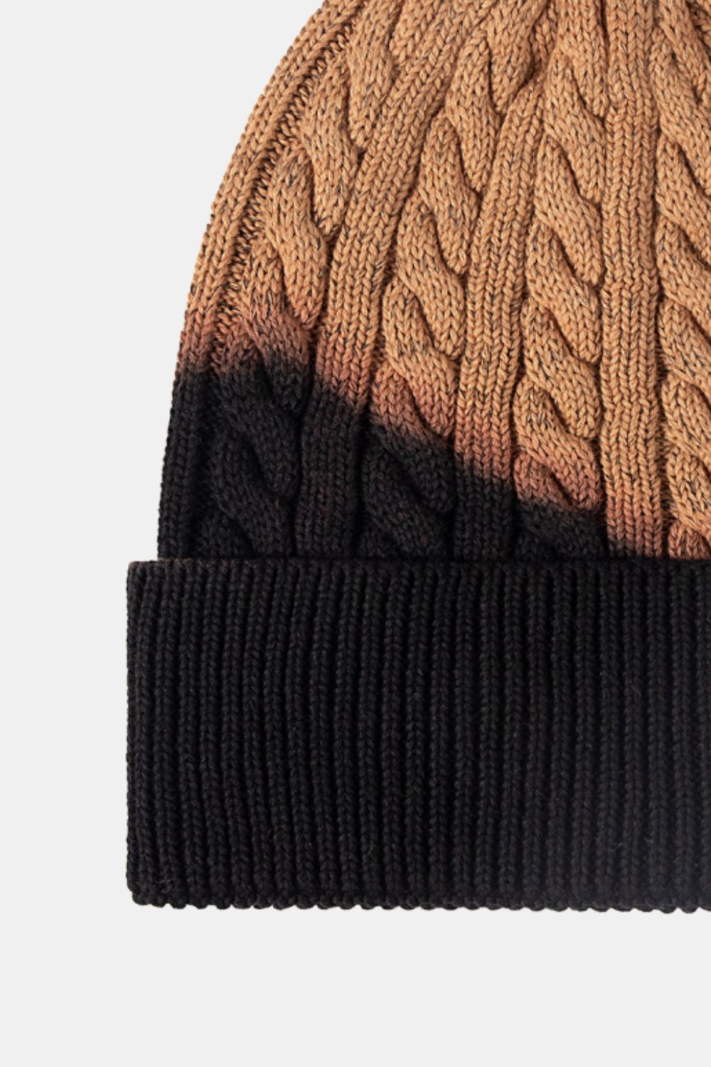 Contrast Tie-Dye Cable-Knit Cuffed Beanie king-general-store-5710.myshopify.com