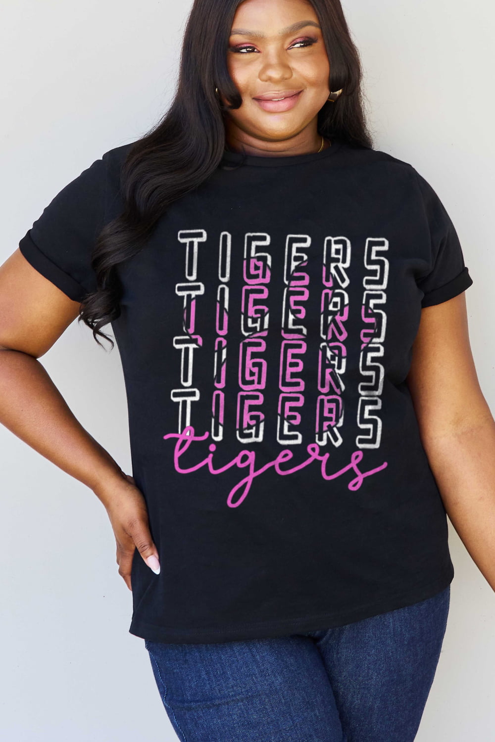 Simply Love Full Size TIGERS Graphic Cotton Tee king-general-store-5710.myshopify.com