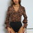 Leopard Print Tie Cuff Spliced Bodysuit king-general-store-5710.myshopify.com