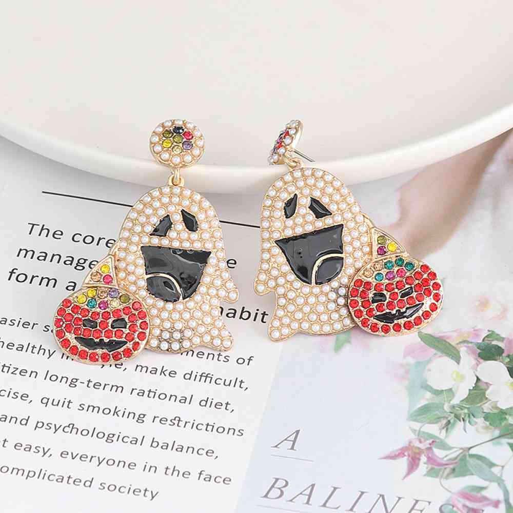 Ghost Rhinestone Alloy Earrings king-general-store-5710.myshopify.com