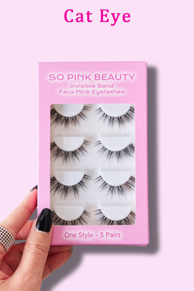 SO PINK BEAUTY Faux Mink Eyelashes 5 Pairs king-general-store-5710.myshopify.com