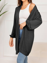 Dropped Shoulder Open Front Longline Cardigan king-general-store-5710.myshopify.com