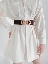 Geometric Buckle Elastic Wide Belt king-general-store-5710.myshopify.com