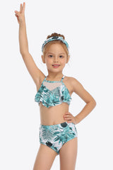 Botanical Print Ruffled Two-Piece Swim Set king-general-store-5710.myshopify.com