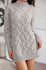 Cable-Knit Turtleneck Sweater Dress king-general-store-5710.myshopify.com