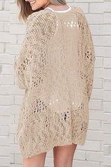 Openwork Open Front Long Sleeve Cardigan king-general-store-5710.myshopify.com