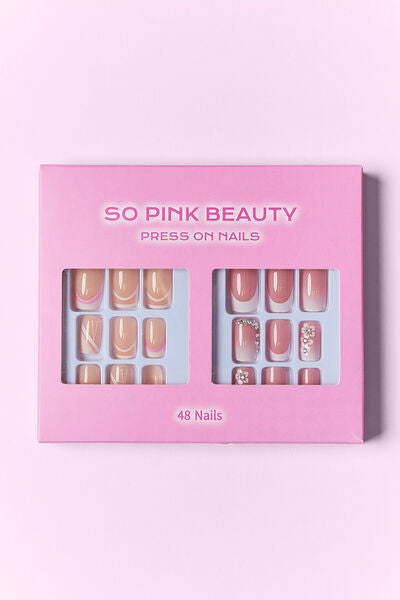 SO PINK BEAUTY Press On Nails 2 Packs king-general-store-5710.myshopify.com