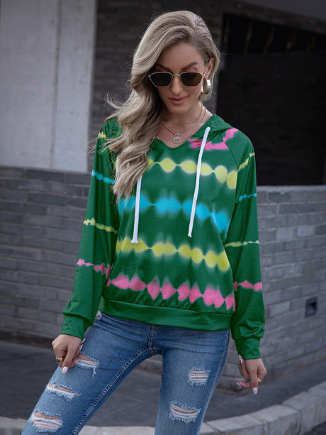 Tie Dye Raglan Sleeve Hoodie king-general-store-5710.myshopify.com