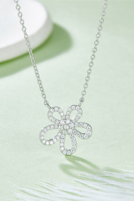 Moissanite Flower Pendant 925 Sterling Silver Necklace king-general-store-5710.myshopify.com