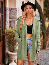 Dropped Shoulder Long Sleeve Cardigan king-general-store-5710.myshopify.com