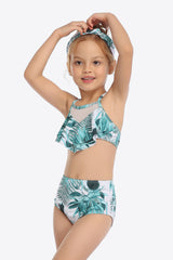 Botanical Print Ruffled Two-Piece Swim Set king-general-store-5710.myshopify.com