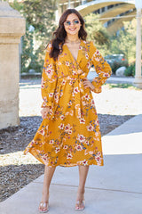 Double Take Full Size Floral Tie Back Flounce Sleeve Dress king-general-store-5710.myshopify.com