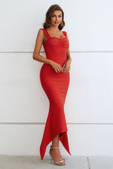 Ruched Sweetheart Neck Hem Detail Dress king-general-store-5710.myshopify.com