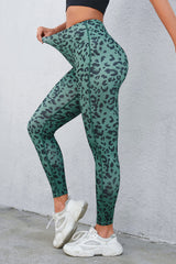 Leopard Print Wide Waistband Leggings king-general-store-5710.myshopify.com