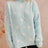 Heart Heathered Turtleneck Drop Shoulder Sweater king-general-store-5710.myshopify.com