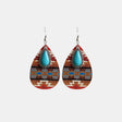 Turquoise Teardrop Shape Wooden Dangle Earrings king-general-store-5710.myshopify.com