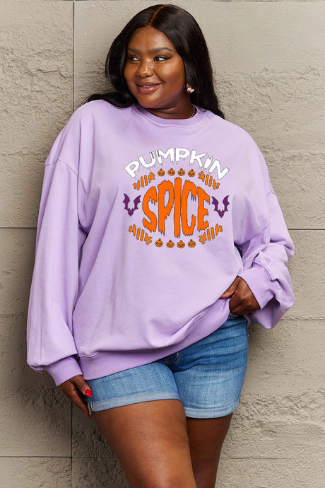 Simply Love Full Size PUMPKIN SPICE Graphic Sweatshirt king-general-store-5710.myshopify.com