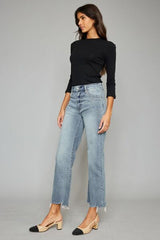 Kancan High Waist Raw Hem Cropped Wide Leg Jeans king-general-store-5710.myshopify.com