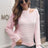 Ribbed Cold Shoulder Round Neck Pullover Sweater king-general-store-5710.myshopify.com