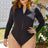 Zip Up Long Sleeve One-Piece Swimsuit king-general-store-5710.myshopify.com