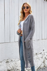 Open Front Long Sleeve Hooded Cardigan king-general-store-5710.myshopify.com