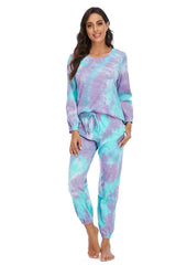 Tie-Dye Top and Drawstring Pants Lounge Set king-general-store-5710.myshopify.com