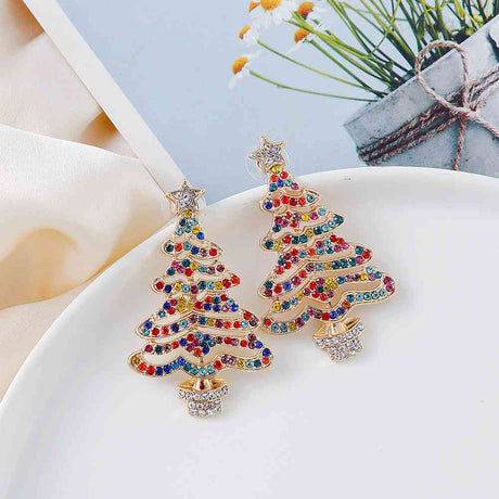 Rhinestone Alloy Christmas Tree Earrings king-general-store-5710.myshopify.com