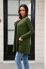 Basic Bae Full Size Open Front Long Sleeve Cardigan with Pockets king-general-store-5710.myshopify.com