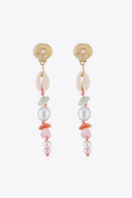 Synthetic Pearl Shell Drop Earrings king-general-store-5710.myshopify.com