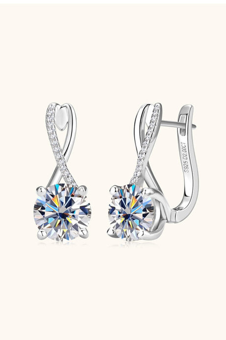 4 Carat Moissanite 925 Sterling Silver Earrings - Kings Crown Jewel Boutique