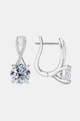 4 Carat Moissanite 925 Sterling Silver Earrings - Kings Crown Jewel Boutique