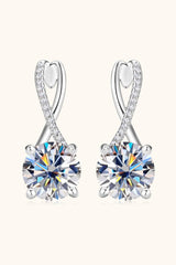 4 Carat Moissanite 925 Sterling Silver Earrings - Kings Crown Jewel Boutique