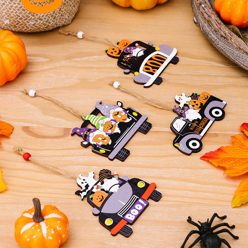 4-Piece Halloween Element Car-Shape Hanging Widgets - Kings Crown Jewel Boutique