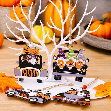 4-Piece Halloween Element Car-Shape Hanging Widgets - Kings Crown Jewel Boutique