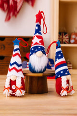 4-Piece Independence Day Knit Hanging Gnomes - Kings Crown Jewel Boutique