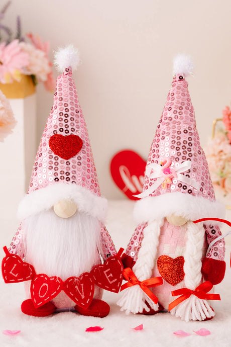 Mother's Day Sequined Heart Pointed Hat Faceless Gnome king-general-store-5710.myshopify.com