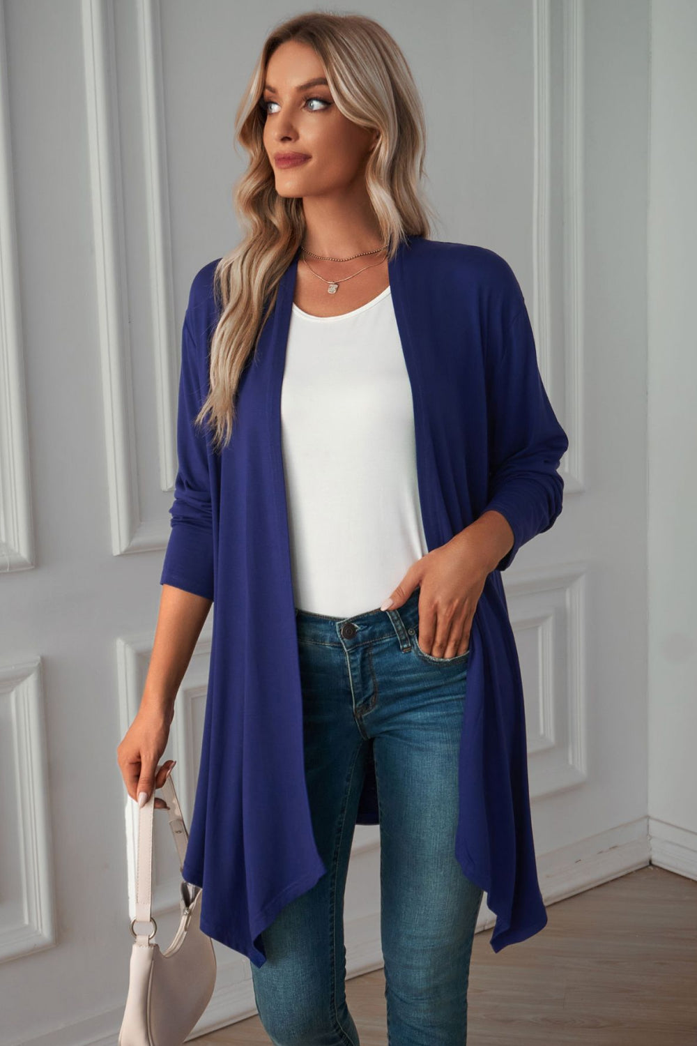 Open Front Long Sleeve Cardigan king-general-store-5710.myshopify.com