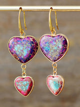 Heart Shape Imperial Jasper Dangle Earrings king-general-store-5710.myshopify.com